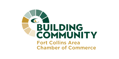 Green and yellow Fort Collins Chamber of Commerce logo