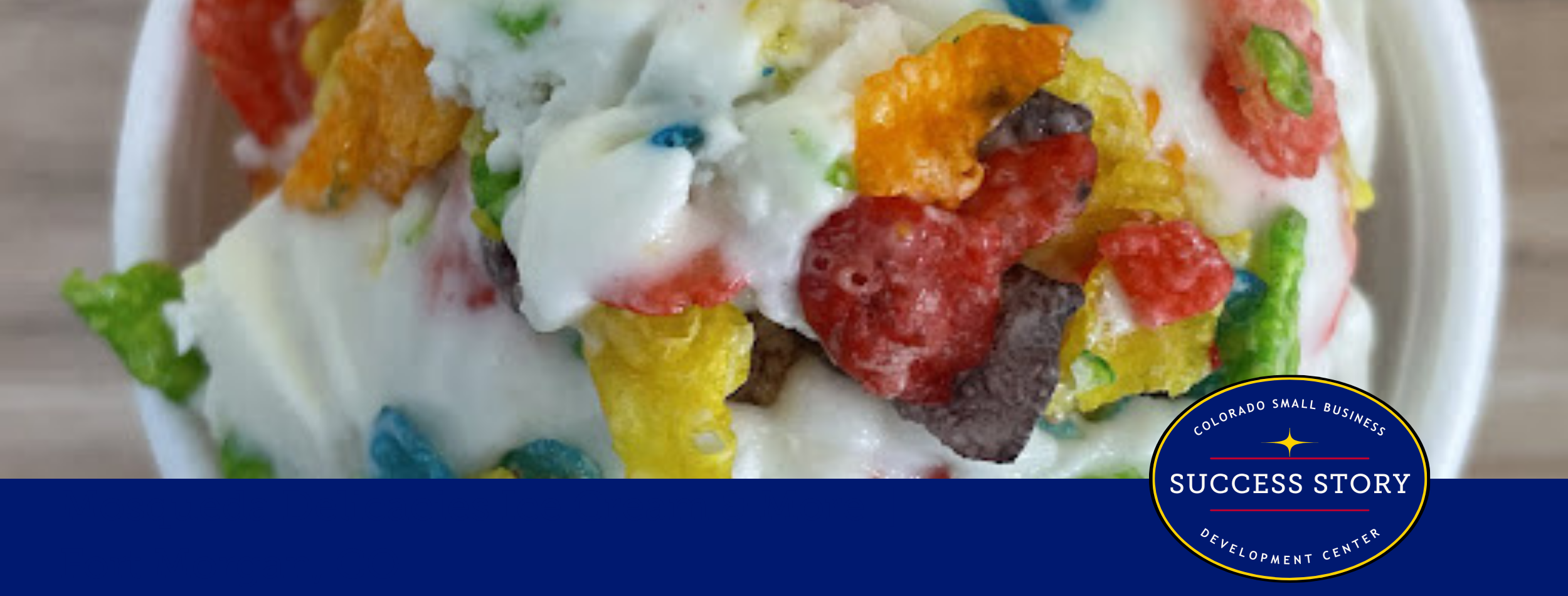 a bowl filled with ice cream covered in colorful ice cream.