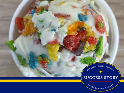 a bowl of ice cream with cereal in it.