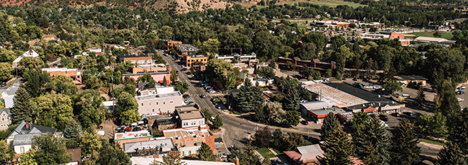 an aerial view of eagle county in colorado