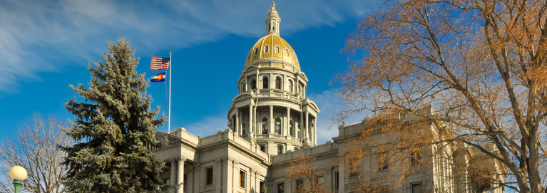 The state capitol building in Denver, Colorado.
